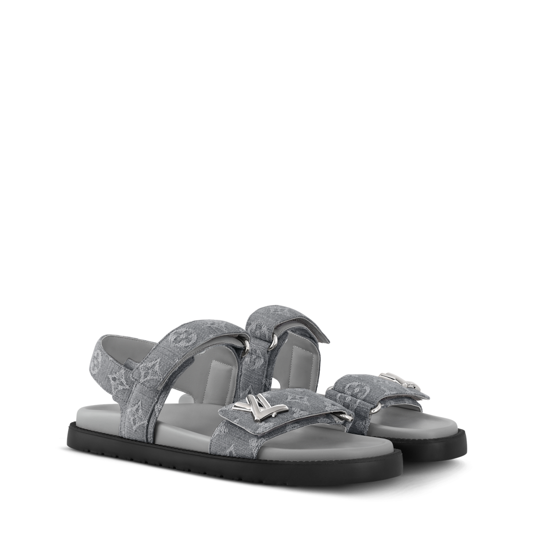 LV Sunset Flat Comfort Sandals - Luxury Grey | LOUIS VUITTON